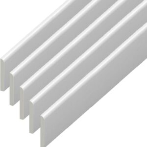 UPVC Plastic Trim 45mm x 2m x 5 Pack - White Architrave Skirting Board/Window Finishing Trim
