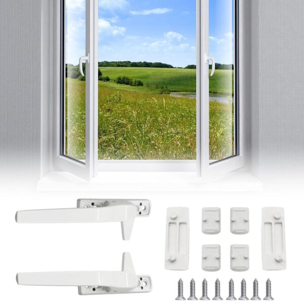Window Handle, Double Glazing UPVC Window Handles, Window Handle Replacement Kit, Left and Right Hand, Handle Lever for Windows and Sliding Doors - Image 4