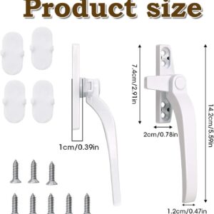 Bulivora 2-Pack UPVC Window Handles - Universal Replacement Handles with Keys, White Locking Handles for PVC Windows, Left & Right Fitting