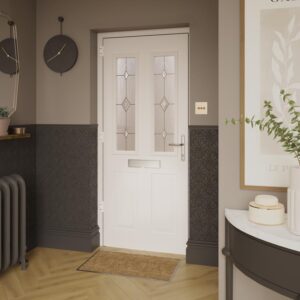 Virtuoso Clifton Anthracite Composite Patterned Glazed External Door