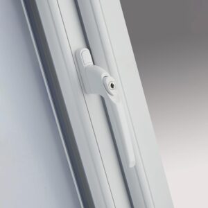 Upvc Universal Window Handle Inline Locking Espag Double Glazing White 15mm