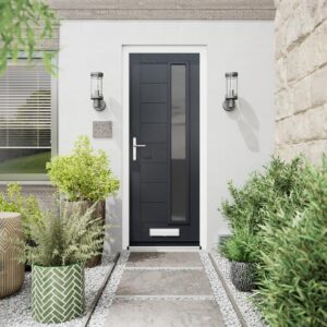 Virtuoso Monza Anthracite Composite Stippolyte Glazed External Door