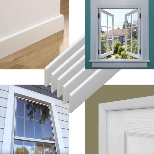 UPVC Plastic Trim 45mm x 2m x 5 Pack - White Architrave Skirting Board/Window Finishing Trim - Image 3
