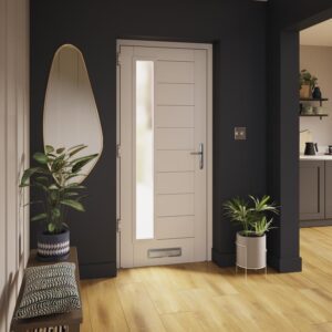 Virtuoso Monza Anthracite Composite Stippolyte Glazed External Door