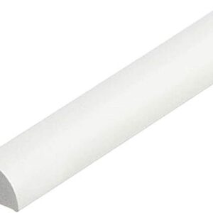 TMW Profiles 13mm uPVC Quadrant Trim - White- Gap-Filling Edge for Windows & Doors – Neat Finish, 1m Long (White)