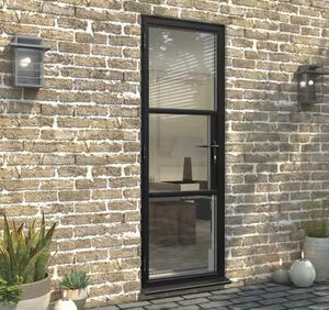 Black Heritage Style Aluminium External Door Set