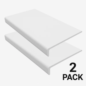 White 3m uPVC Capping Board 225mm Depth 9mm Thick Window Sill Cover 2 Pack