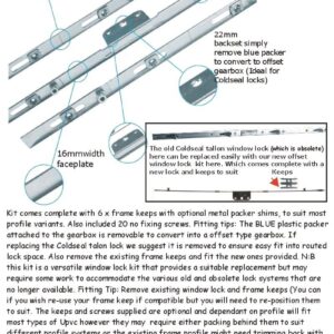 Window Lock Rod Kit Also Repairs Coldseal Tallon Offset Or Inline 22mm