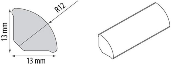 TMW Profiles 13mm uPVC Quadrant Trim - White- Gap-Filling Edge for Windows & Doors – Neat Finish, 1m Long (White) - Image 3