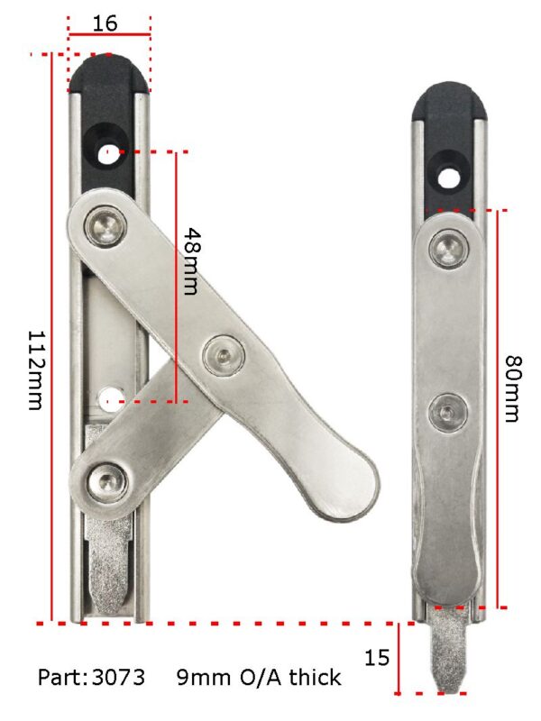 Mila Finger Operated French Door Shoot Bolt Slim French Window Type - Image 2