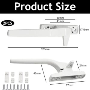 Window Handle, Double Glazing UPVC Window Handles, Window Handle Replacement Kit, Left and Right Hand, Handle Lever for Windows and Sliding Doors