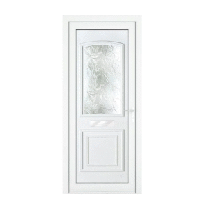 Crystal Balmoral 2 Panel White uPVC Obscure Glass Front Door